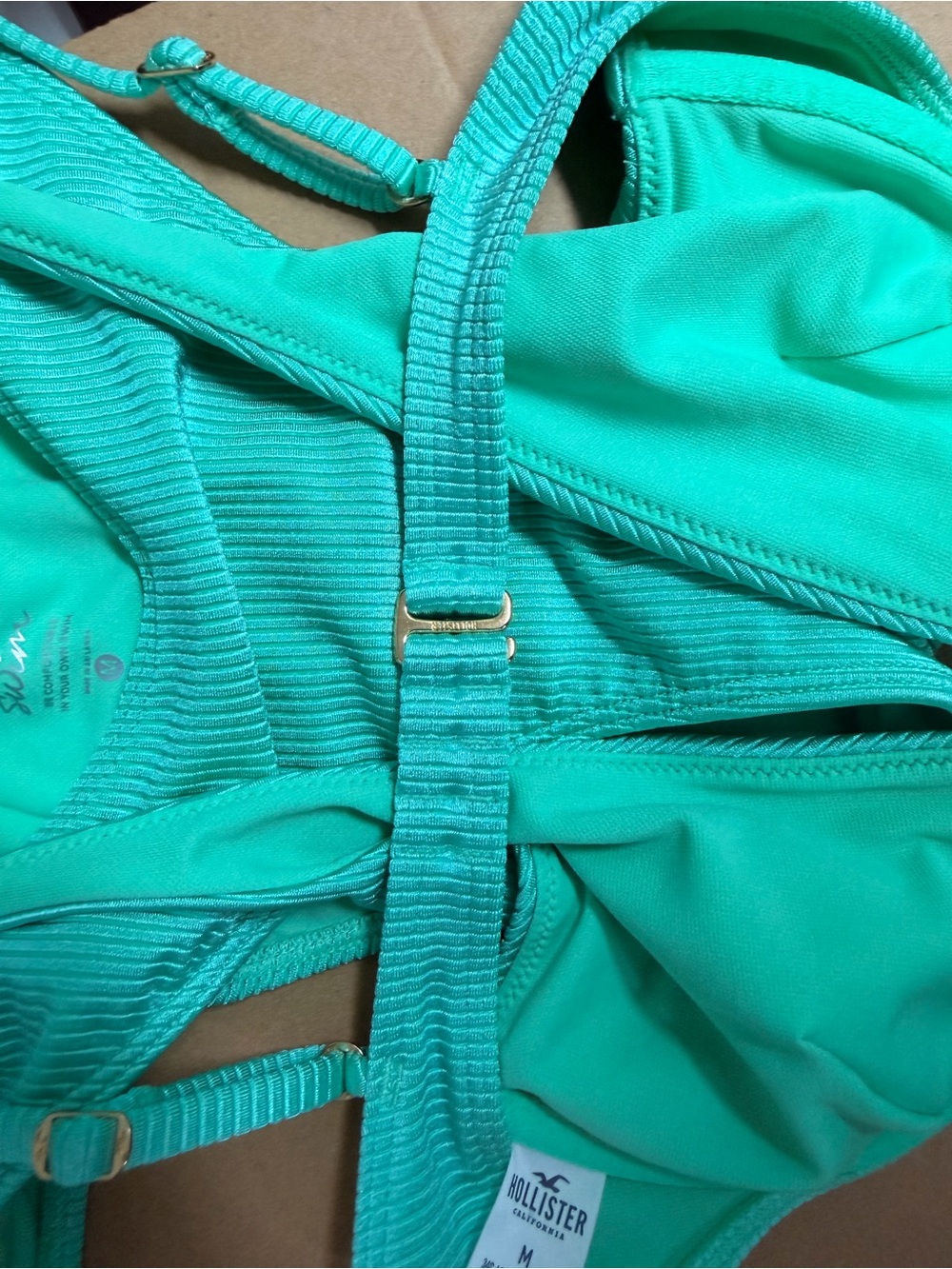 Hollister Ribbed Underwire Bikini Set - Mint/Aqua - Picture 6 of 6